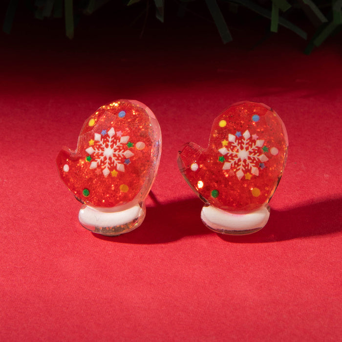 Wholesale Electroplated Resin Christmas Stud Earrings Snowman Santa Tree Fashion Jewelry Accessory Gift MOQ≥2