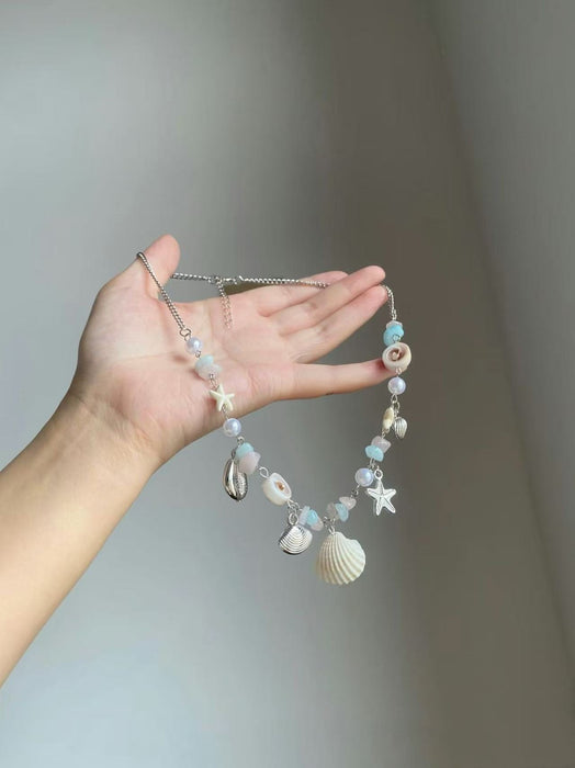 Wholesale Fashion Alloy Flower Long Chain Necklace Trendy Jewelry Accessory Gift