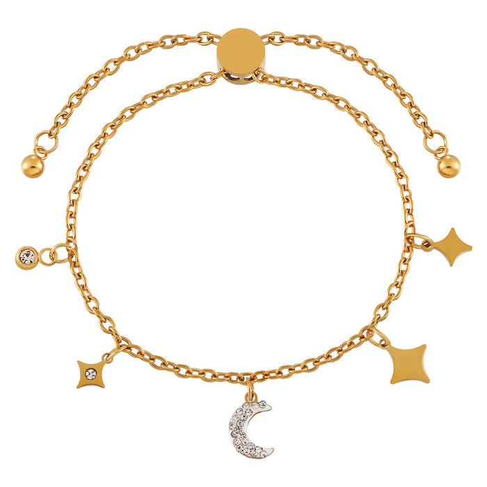 Wholesale Moon Star Diamond Plated Bracelet Jewelry Accessory