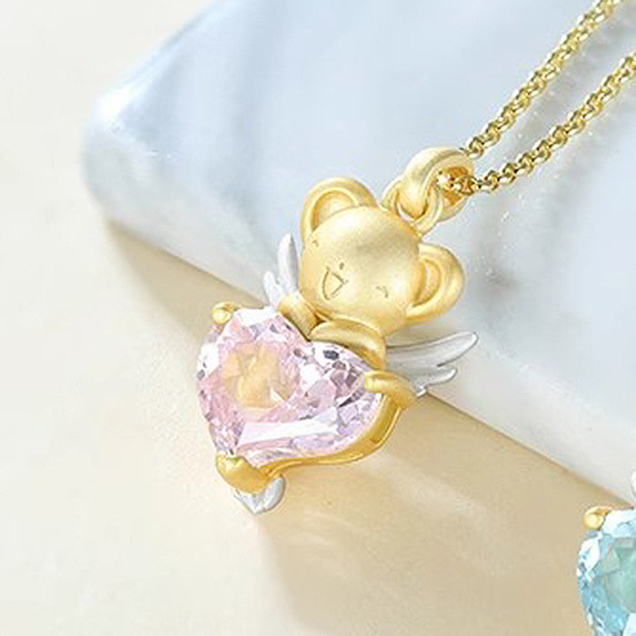 Wholesale 3D Niche Cartoon Heart Necklace  Pendant