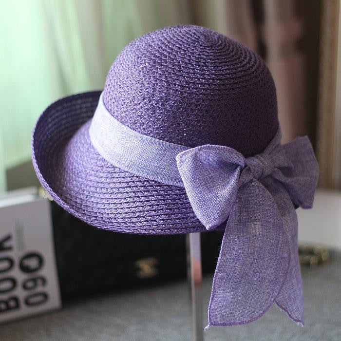 Wholesale Grass hat, sun protection, large eave, versatile sun hat, sun protection, beach hat, top hat, folding top hat