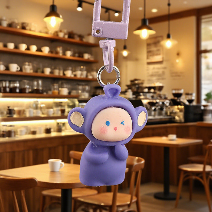 Wholesale Cute phone charm 3D resin keychain