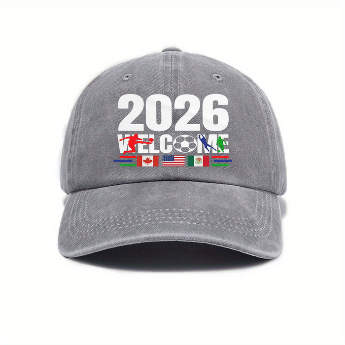 Wholesale Soft-Top Baseball Cap World Cup Print Sun Hat