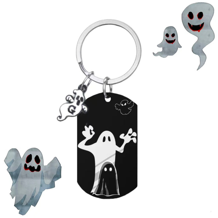 Wholesale Halloween Ghost Stainless Steel Keychain JDC-KC-JinZ010