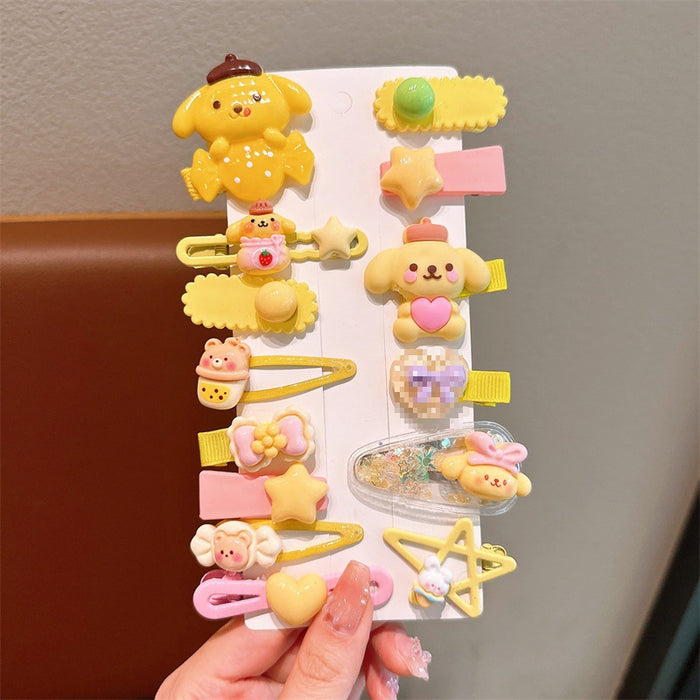 Wholesale Cartoon Children's Soft Glue Hair Clip Set JDC-HC-Jiangx003