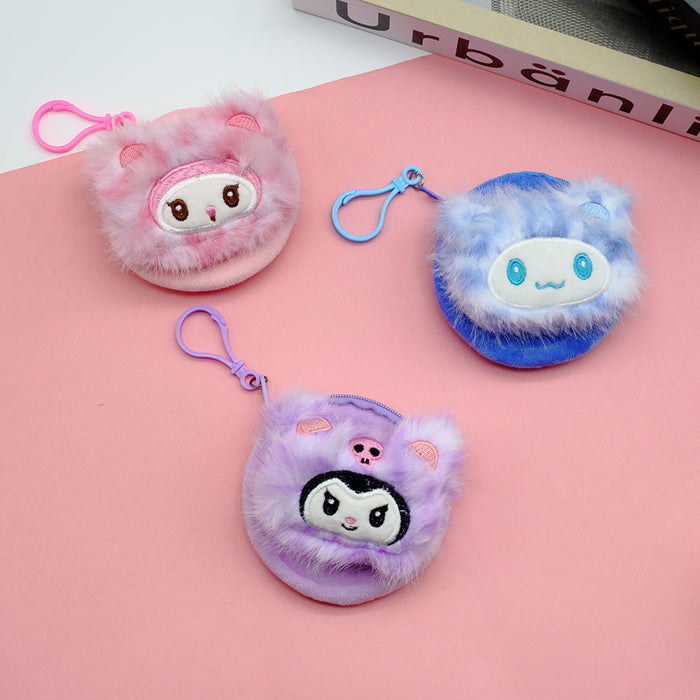 Wholesale Plush Coin Purse with Cat Ear Hood