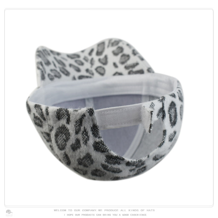 Wholesale Thick warm baseball cap for autumn and winter leopard print retro duckbill cap all-match