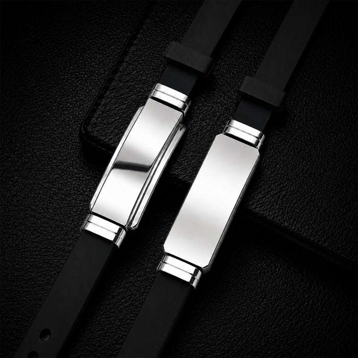 Wholesale Men' s Stainless Steel Engraved Bracelet,  Jewelry Accessor