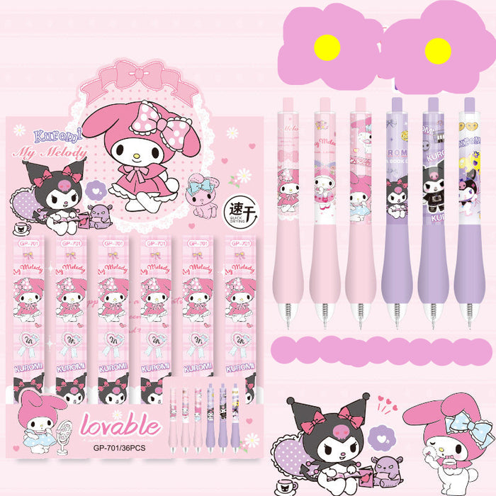 Wholesale Cute cartoon blind box quick-drying,  smooth-writing black retractable pen.