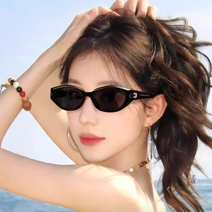 Wholesale Retro sunglasses with high-end feel, small frame, cat eye sunglasses, UV resistant