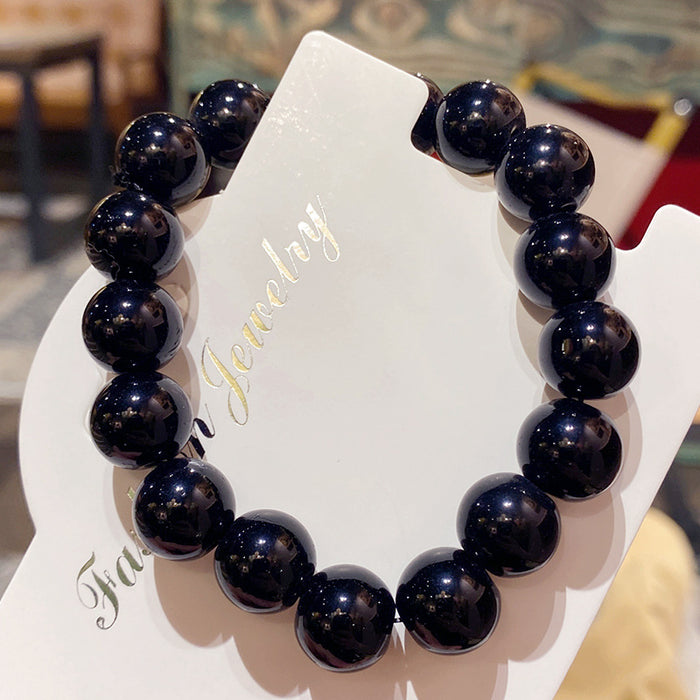 Wholesale Glass Bead Bracelet Ice-Clear Two-Tone Violet Children' s Jewelry Accessory MOQ≥2