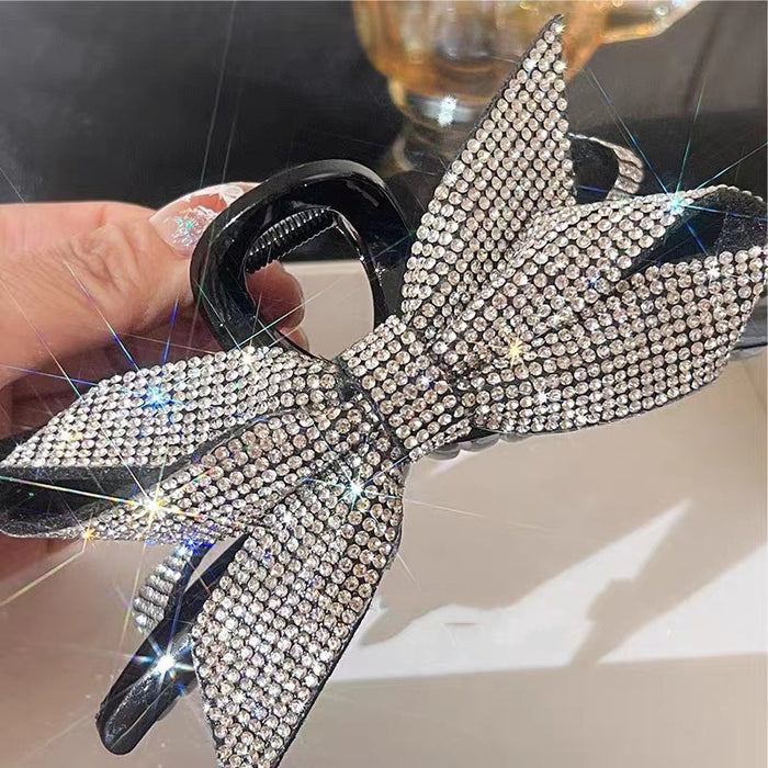 Wholesale bow rhinestone hair clip hair high shark clip back hair clip headdress