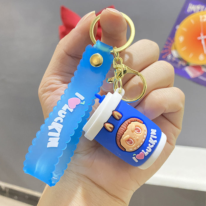 Wholesale Cross-Dressing doll Keychain Bucktoothed Little Sheep Pendant Car Bag Pendant Doll Machine Gift Key Chain