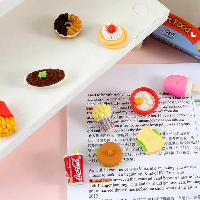 Wholesale Creative gourmet eraser play house realistic modeling