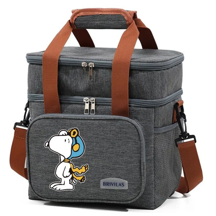 Wholesale Cartoon Cute Double-Layer Lunch Bag Insulated Pouch Handbags