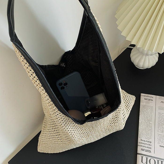 Wholesale New trendy woven shoulder bag for vacation fashion grass woven bag