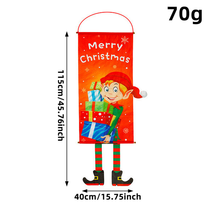 Wholesale Christmas Decorations Fabric Hanging Legs Creative Hanging Flags Window Pendants Wall Atmosphere Decoration Hanging Cloth