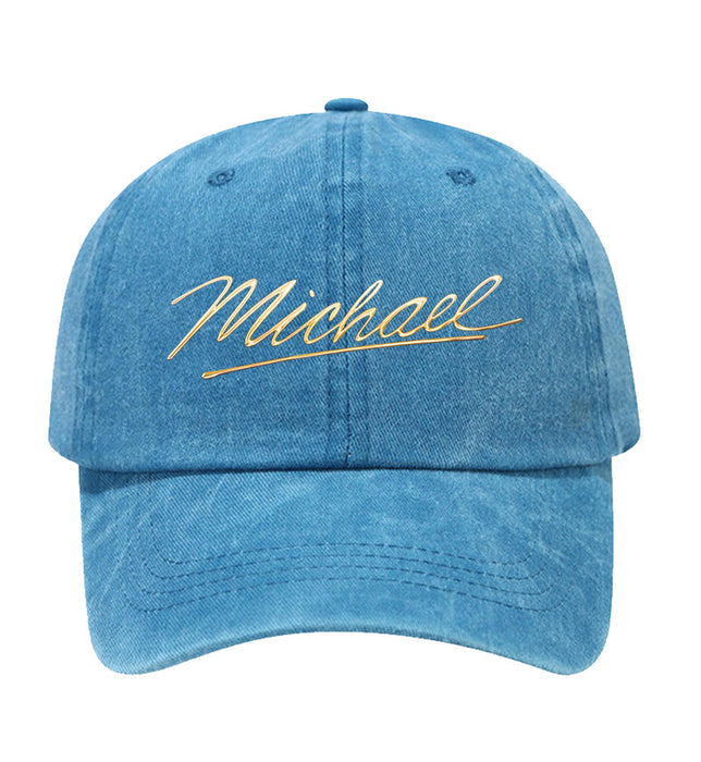 Wholesale Michael son Signature Vintage Washed Baseball Cap Embroidered Breathable Fashion Accessory