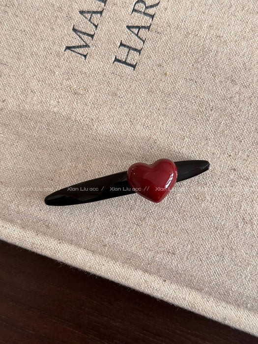 Wholesale Simple heart-shaped one character clip, side clip, forehead clip, hair accessory, hair accessory