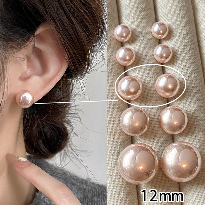 Wholesale  white pearl earrings female S925 silver needle  earrings
