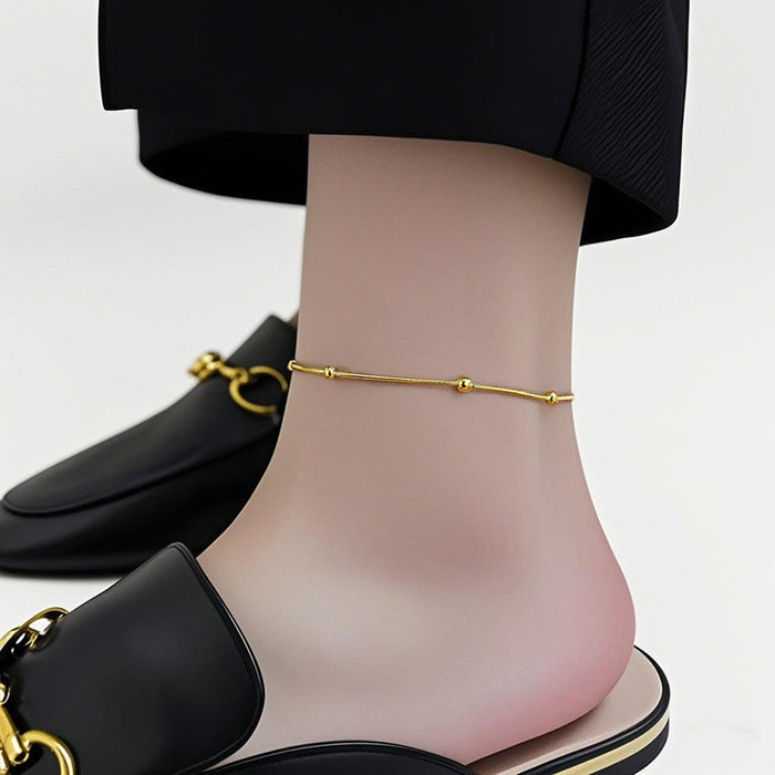 Wholesale Non-fading anklet,  trendy summer titanium steel anklet