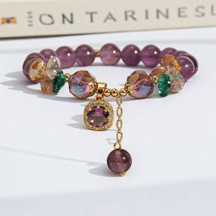 Wholesale Purple Crystal Bracelet Micro-Encrusted Zircon Bracelet
