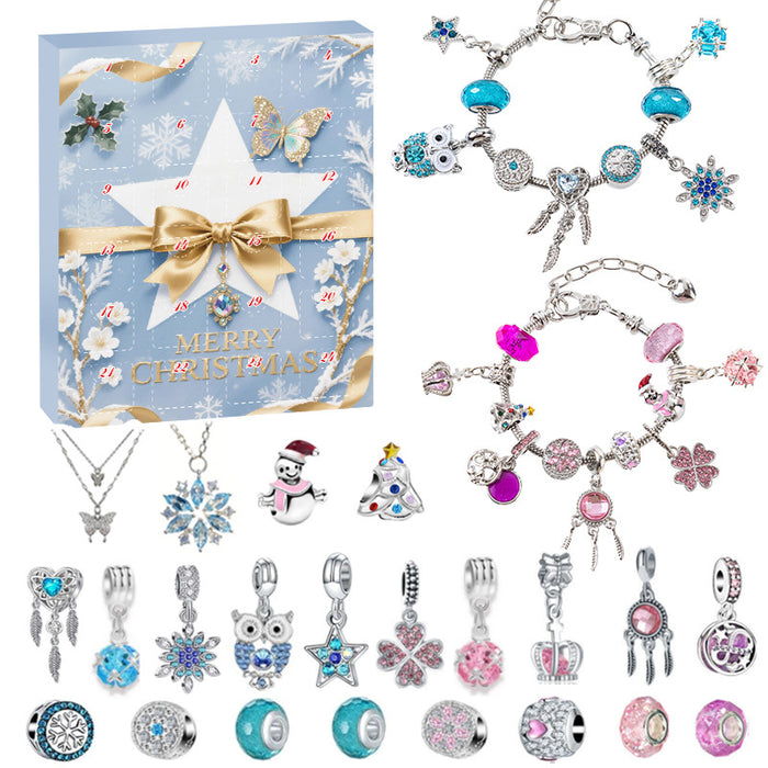 Wholesale Christmas DIY Bracelet Blind Box Gold 31 Grid Advent Calendar Jewelry Accessory Gift