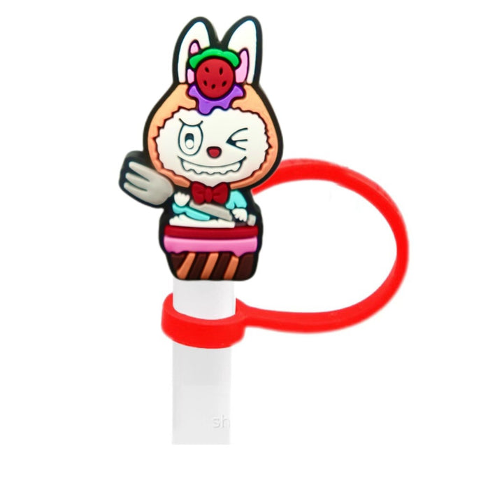 Wholesale 10pcs silicone suction pipe large diameter cartoon cute dust plug