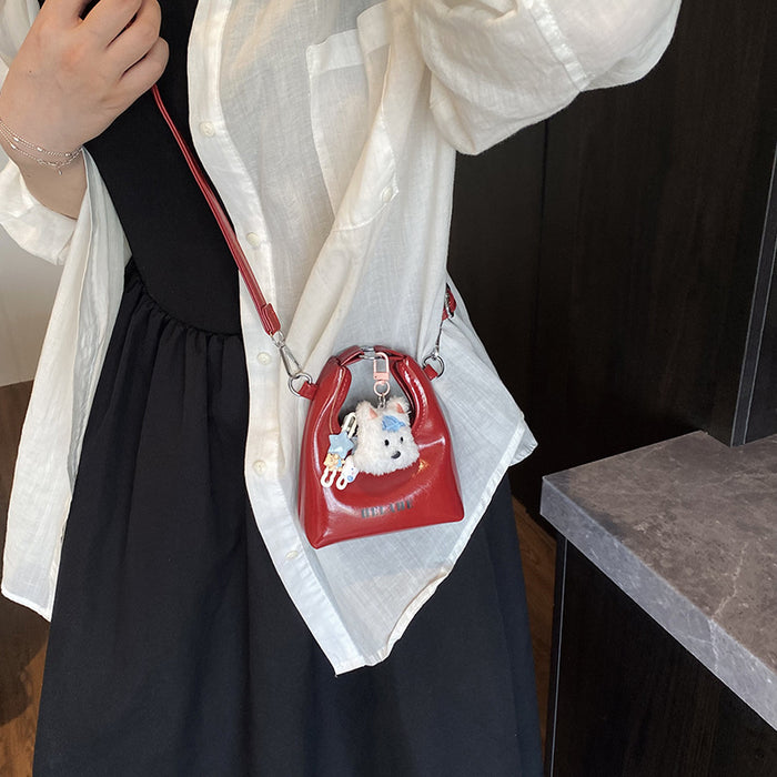 Wholesale Kids' Retro Oiled Leather Mini Cute Puppy Crossbody Shoulder Bags