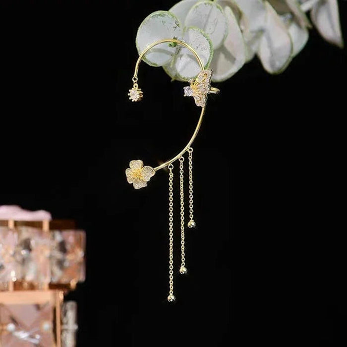 Wholesale Butterfly Ear Hanging Women's Temperament High End No Ear Hole Earrings Design Earrings