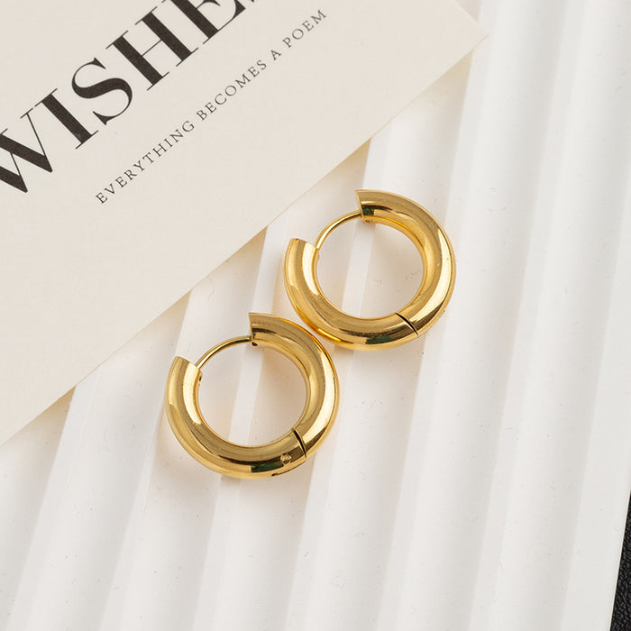 Wholesale non-fading bamboo ear ring temperament  plain ring ear buckle