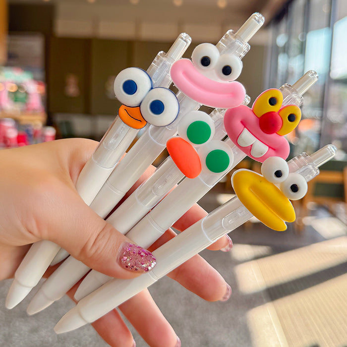 Wholesale Funny pen  able girl big mouth students special press ball pen funny sand sculpture learning brush pen