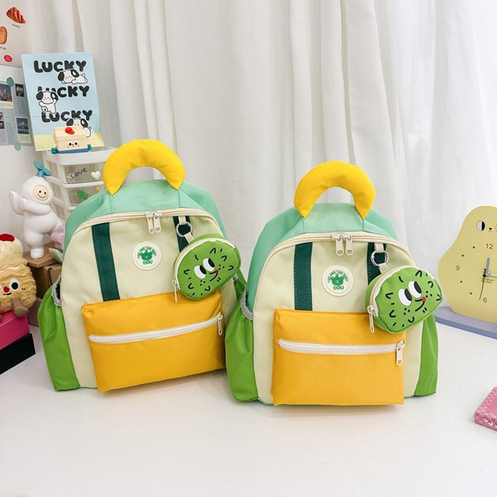 Wholesale Children's Bag  Backpack Cute Kindergarten Boys and Girls School Bag Color Contrast Backpack