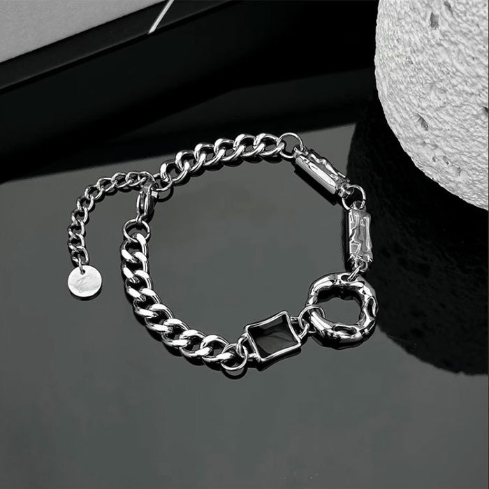 Wholesale Irregular circular zircon bracelet pieced together for light luxury