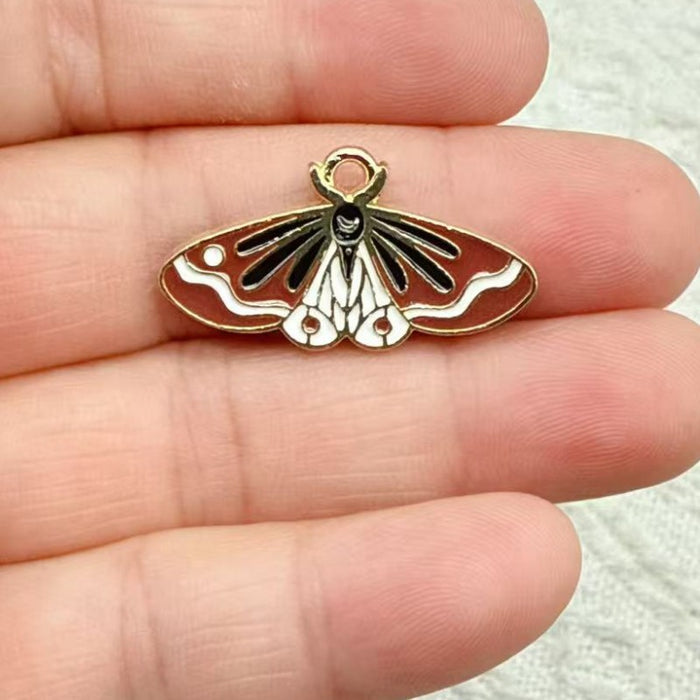Wholesale 10pcs Colorful Alloy Butterfly and Moth DIY Bracelet Necklace Keychain Pendant