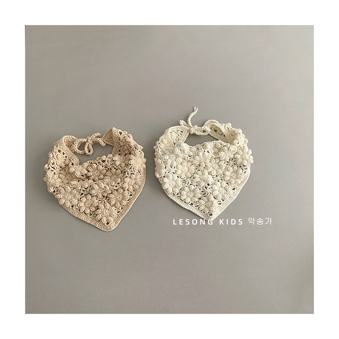 Wholesale Knitted Hollow Gook Triangle Hair Belt Children's Headscarf Cap Trendy