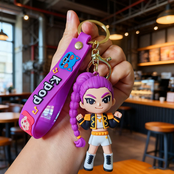 Wholesale K-POP Cute Cartoon Doll Silicone Keychain