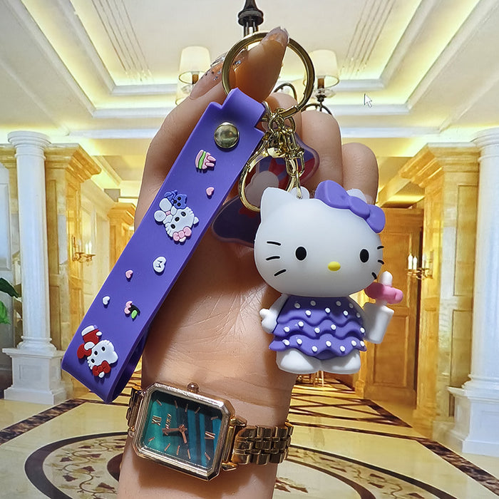 Wholesale  Cat Keychain   Cartoon  key chain Bag Car Key Pendant Couple  Small Gift