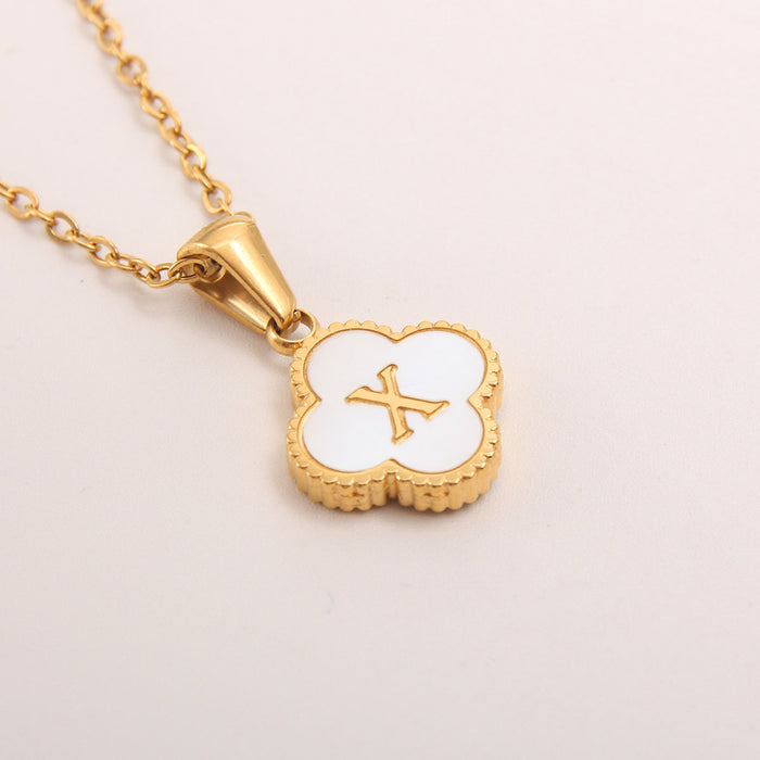 Wholesale Copper Gold Plated Letter Necklace JDC-NE-BaiTian002