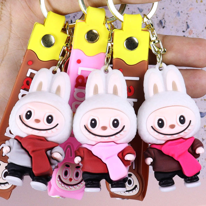 Wholesale Keychain pendant doll blind box pvc soft glue keychain couple pendant