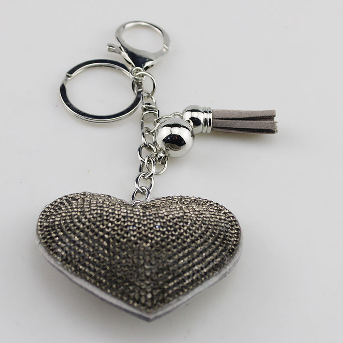 Wholesale Heart Shaped Rhinestone Keychain Fashion Accessory For Gift Boutique Resale