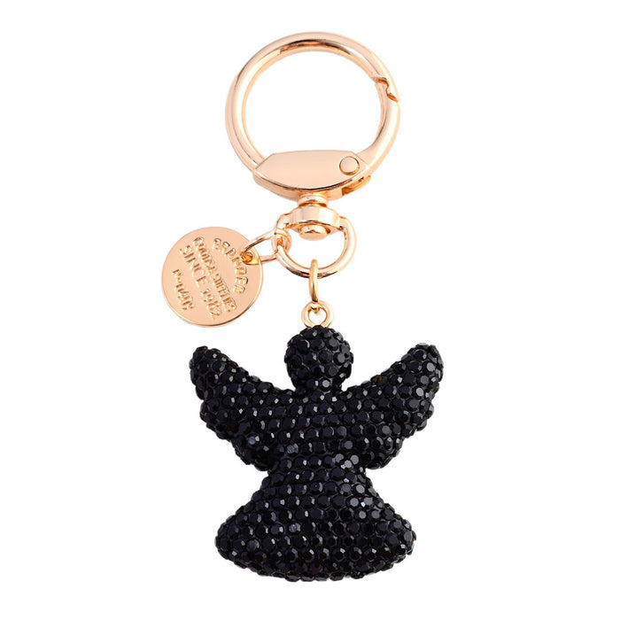 Wholesale Diamond-studded Angel Keychain,  Fully Rhinestone Car Key Pendant