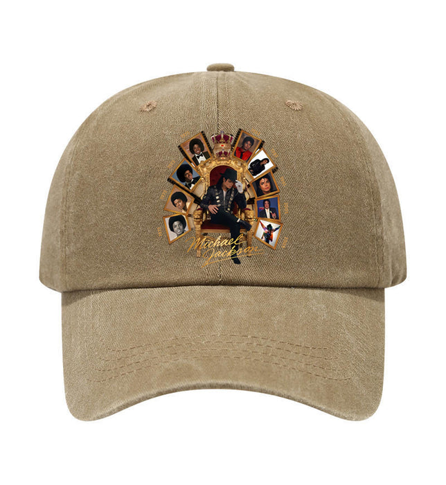 Wholesale Michael son Memorial Washed Baseball Cap Retro Embroidered Peaked Cap Trendy Everyday Gift