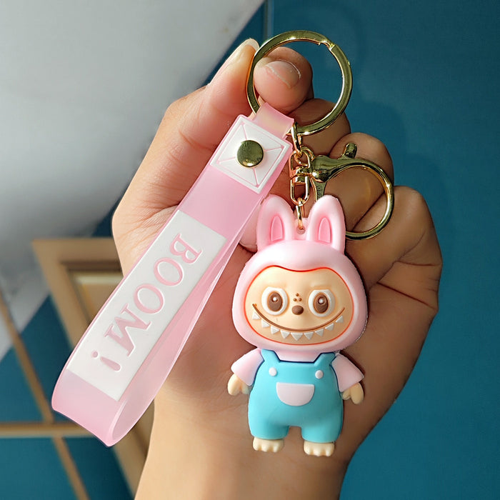 Wholesale Silicone Keychain Cute Cartoon Doll Pendant Student Schoolbag Hanging Ornaments