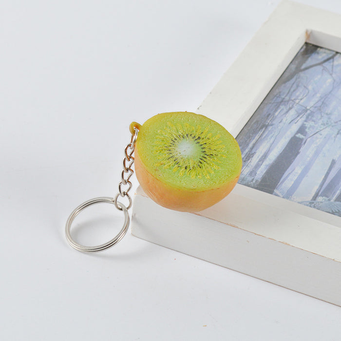 Wholesale PVC Fruit Keychain Bag Charm Simulated Dragon Fruit Decorative Accessory Trendy Gift