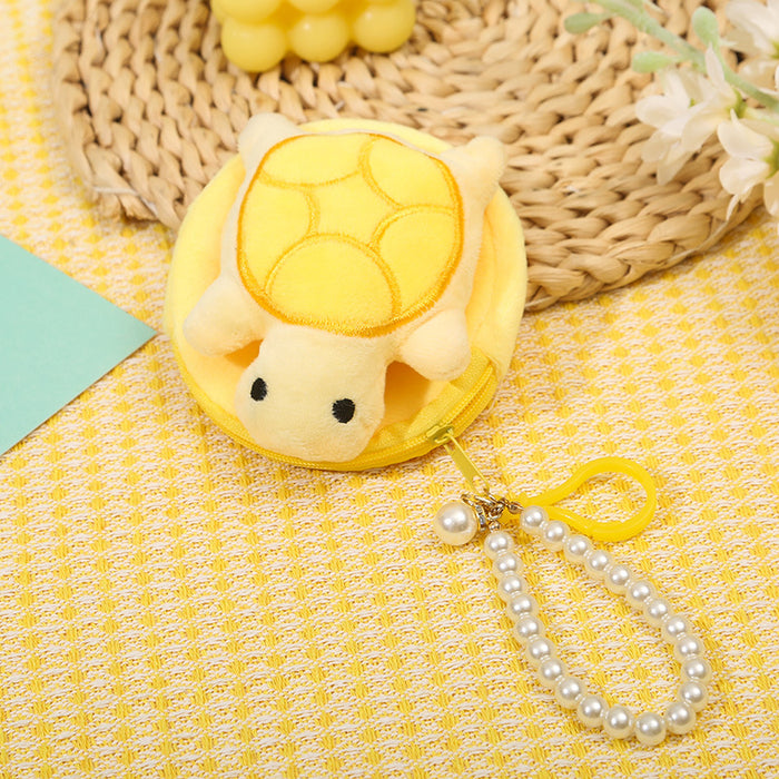 Wholesale Little Turtle Plush Coin Purse Cute Girl Round Bag Pendant Headset Storage Bag Doll Machine