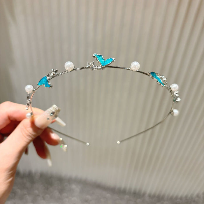 Wholesale  Hair Band Hair Tie Star Fishtail Headwear Pearl Headband Women's  Hair Card Hair Accessories for Women