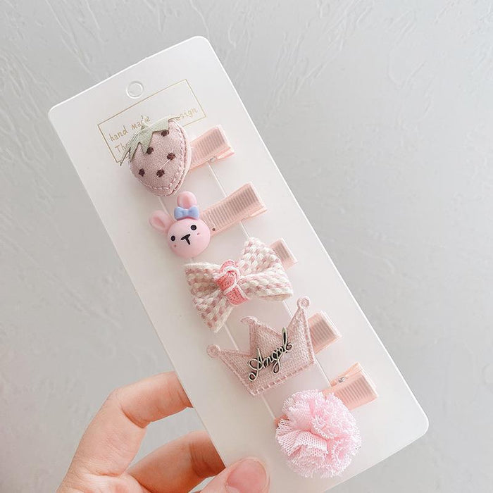 Wholesale Children's Fabric Bow Cartoon Hairpin Set JDC-HC-Jiangx009