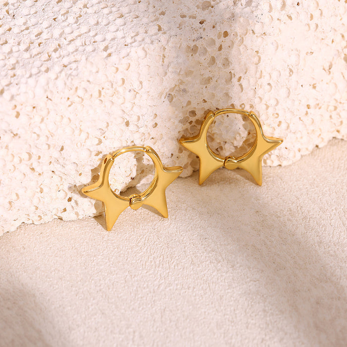 Wholesale Star Earrings ,  Unique Personal Style,  Metallic and Cool-Toned Fashion Accessory