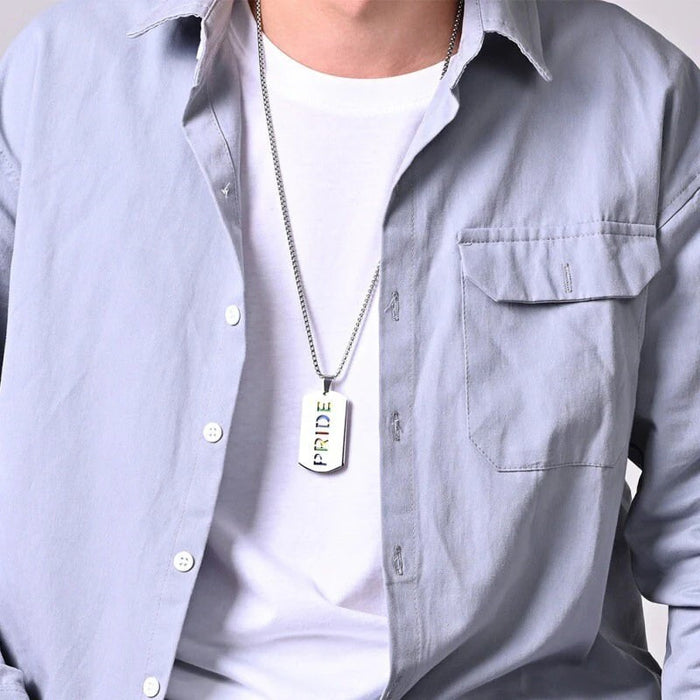 Wholesale jewelry Rainbow Necklace Double Layer Color Stainless Steel